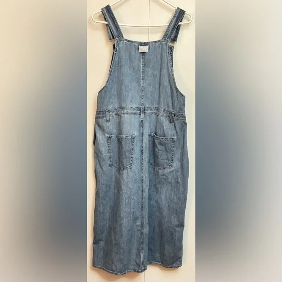LEVI’S BLUE JEAN LONG SKIRT OVERALLS, size L - Picture 2 of 13